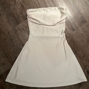 Cream Strapless Dress